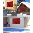 thumbnail image 2 of Outdoor TV Cover 52 to 55 Inch Weatherproof, Red WatercolorTextured Waterproof TV Screen Protector for Outside Decor with Zipper and Pocket 52"L x 30"H , Abstract Gold Fluid Line Minimalist, 2 of 7
