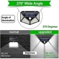 thumbnail image 2 of 2024 100 luces LED solares con sensor de movimiento, gran angular 270, resistente al agua IP65, puerta de entrada, patio, garaje, 2 of 3