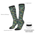 thumbnail image 5 of Bingfone Compression Socks for Women and Men Long Socks for Running Athletic Cycling Nurse-Dinosaur Plays Soccer, 5 of 8