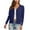 Dark Blue, variant on Chiccall Womens Cropped Draped Cardigan Sweaters Knitted Long Sleeve V-Neck Button Down Fall Cardigans 2025 Lightweight Elegant Scalloped Shawl Sweater Tops