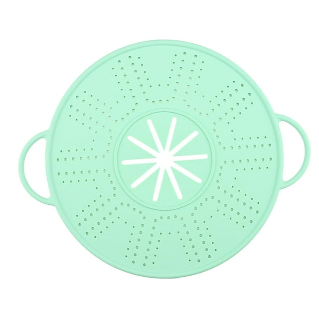 Tapa de silicona antiderrames, multifuncional, para cocinar y freír Verde