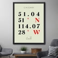 thumbnail image 4 of Map of Calgary, Canada, Multiline Coordinates Colored (8x10), 4 of 9