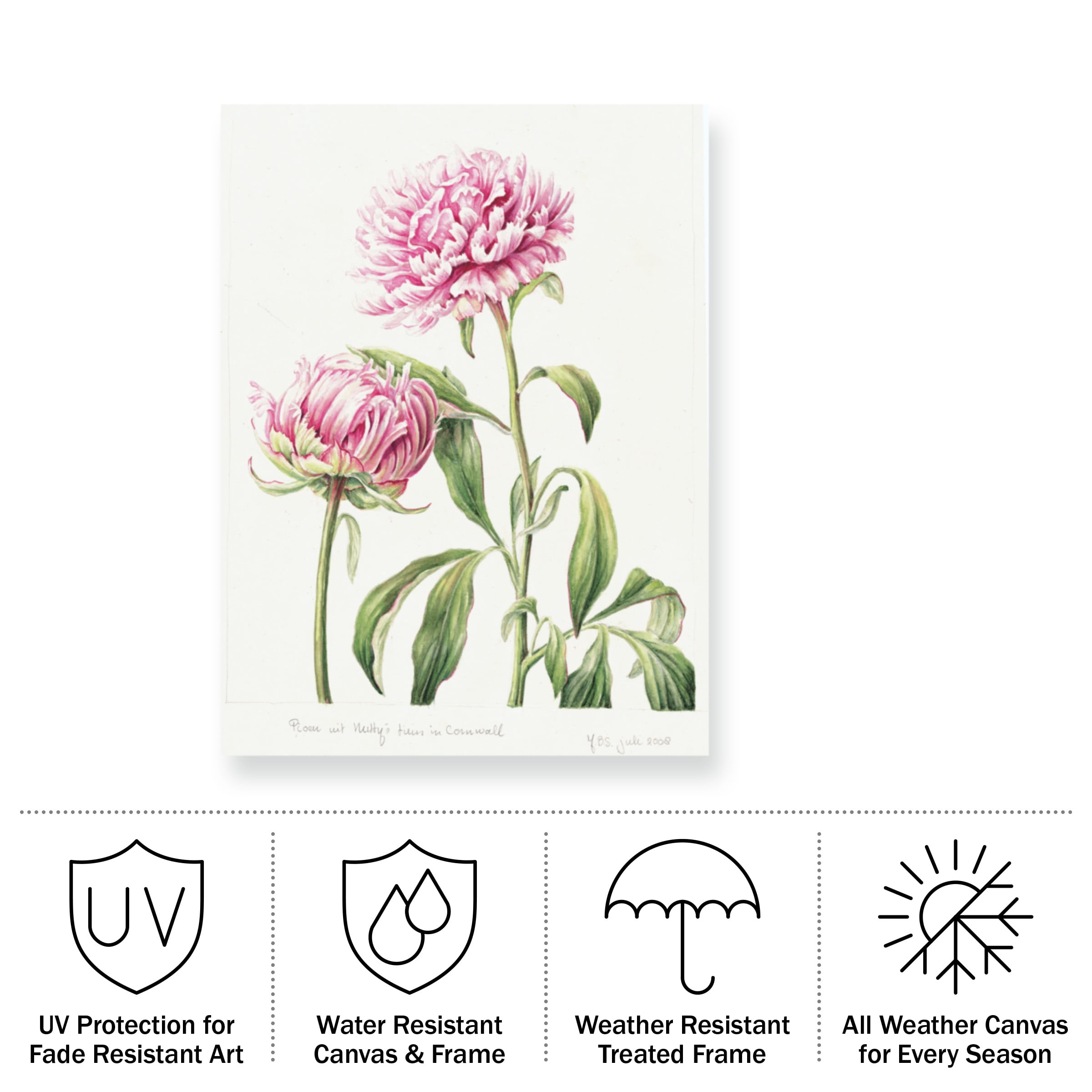 Janneke Brinkman-Salentijn 'July Bouquet' Outdoor Canvas 19x14