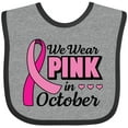 thumbnail image 3 of Inktastic Breast Cancer Awareness We Wear Pink in October Girls Baby Bib, 3 of 4