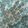 thumbnail image 3 of Abstract Tulle Curtains with Rod Pocket, Retro Architecture Style Modern Trippy Maze Form Urban Graphic, Sheer Drape for Wedding Party 2 Panels, 7 Sizes, Turquoise Teal White, by Ambesonne, 3 of 3