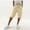 13# Beige, variant on Women's Bermuda Shorts Knee Length Elastic Waist Drawstring Linen Lightweight Summer Long Shorts with Pockets Blue L