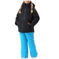 thumbnail image 2 of Great Gifts for Less Girls Boys 2 Piece Snowsuit Warm Insulated Ski Jacket & Snow Pants Set Children's Solid Color Ski Suit Windproof Warm Children's Solid Color Skiing Set Blue 12Years（14）, 2 of 6