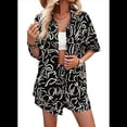 thumbnail image 3 of Traje Estampado Festivo con Bloques de Color, Negro, Talla L, 3 of 10