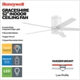 thumbnail image 2 of Honeywell 52" Modern Ceiling Fan, LED Light, Remote Control, Indoor Airflow Fixture, White, 2 of 12