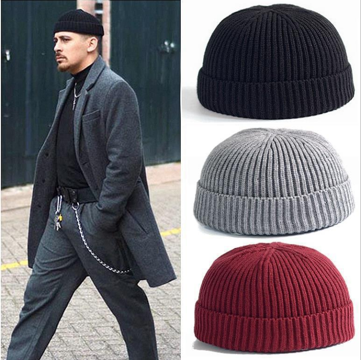 Men Winter Knit Hat Beanie Hats Sailor Cap Retro Fashion Warm Ski Cap - Walmart.com - Walmart.com