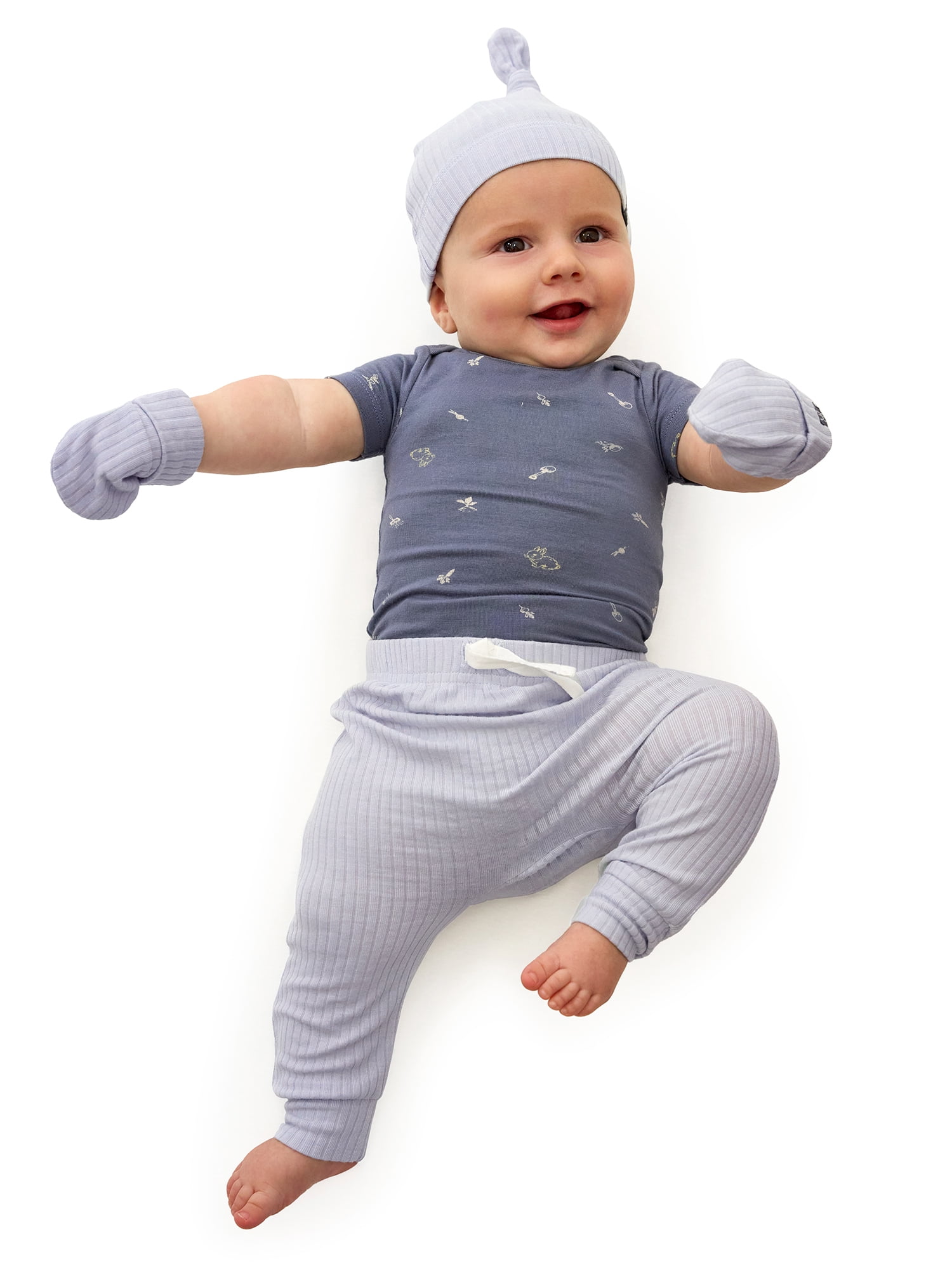 Modern Moments by Gerber Baby Neutral Super Soft Viscose Mittens, Size 0/6 Months