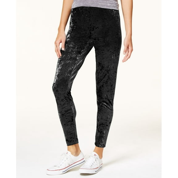 Ultra Flirt By Ikeddi Juniors Velvet Leggings Black L