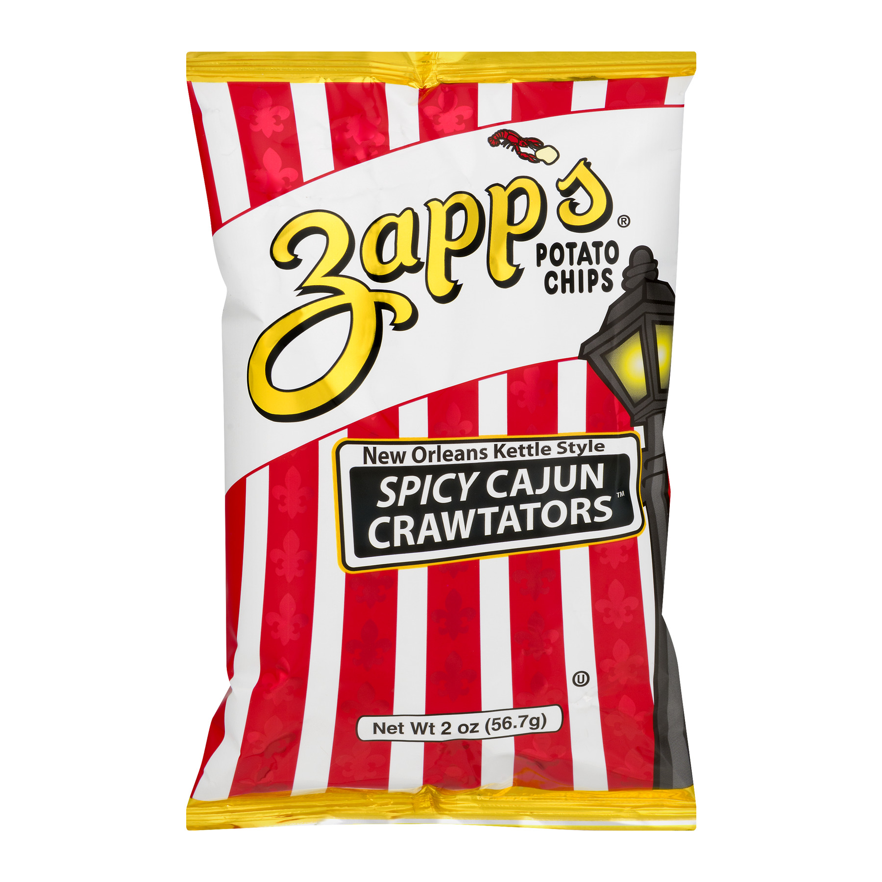 Zapp’s New Orleans KettleStyle Potato Chips, Cajun Crawtator 2 oz. Bag