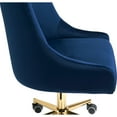 thumbnail image 5 of Meridian Furniture Karina Swivel Adjustable Navy Velvet and Gold Office Chair, 5 of 12