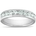 thumbnail image 1 of 1ct Lab Grown Diamond Wedding Ring Platinum Channel Set Eco Friendly, 1 of 2