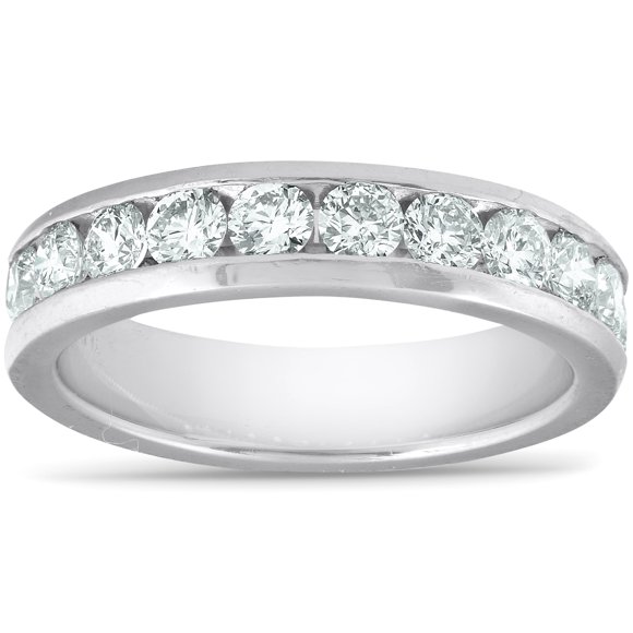 1ct Lab Grown Diamond Wedding Ring Platinum Channel Set Eco Friendly