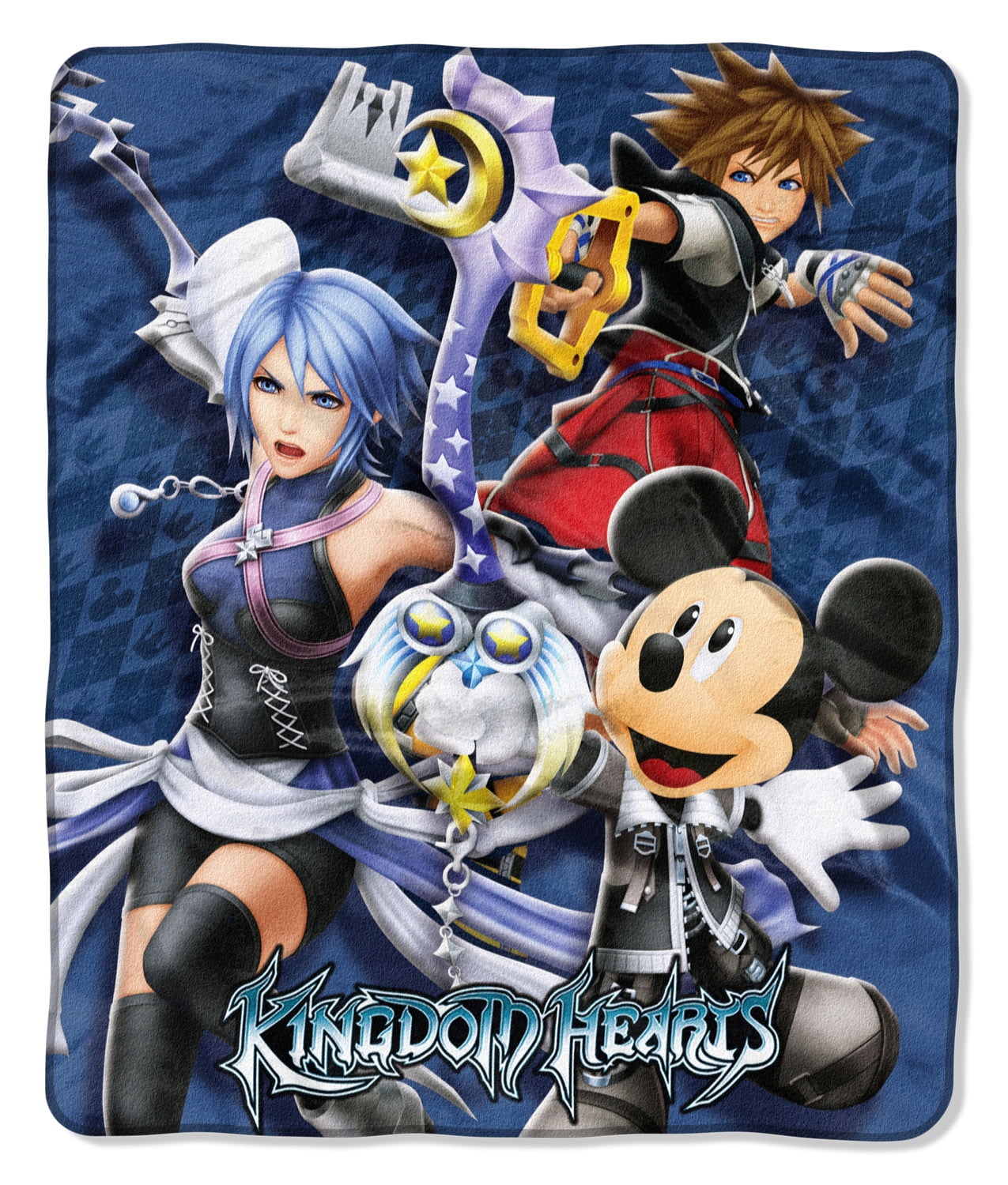 New Disney Kingdom Hearts Game Plush Gift Throw Blanket Sora Anime Mickey Mouse 
