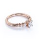 thumbnail image 4 of Anillo de Bodas de Moissanita Redonda de 1 Quilate JeenMata con 7 Piedras en Oro Rosa de 18 K sobre Plata, 4 of 6