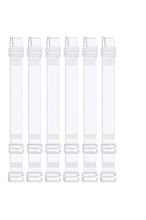 6 Clear Bra Strap,Adjustable Strap,Clear Bra Strap Adjustable Shoulder Strap 6Pairs Max Length 40Cm/15.7In Soft Non Slip Bra Straps Adjustable,Invisible Strap