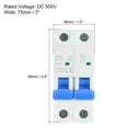 thumbnail image 2 of 1Pcs Miniature Circuit Breaker 2P 40A DC 500V M80DC DIN Rail Mount Protection Thermal Magnetic Trip Blue, 2 of 7