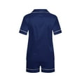 thumbnail image 4 of Pantalons de Pyjama pour Femmes, Hauts à Manches Courtes pour Femmes, Blouse Décontractée pour Enfants Col Rabattu Manches Courtes Mode Ensemble de Pyjama, 4 of 5