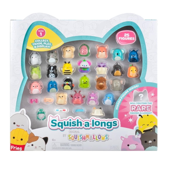 Mini-Squish Squish-a-Longs Serie 1, paquete de 25 con accesorios