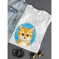 thumbnail image 3 of Shocked Cat T-Shirt Women -Kayomi Harai Designs, Female Small, 3 of 4