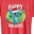 thumbnail image 3 of Lilo & Stitch - Happy Holidays - Women's Short Sleeve Graphic T-Shirt, 3 of 5