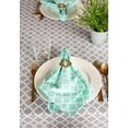 thumbnail image 3 of Contemporary Home Living Slipped Quatrefoil Round Cotton Tablecloth - 72" - Stone Gray and White, 3 of 4