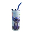 thumbnail image 1 of Termo Doble Pared con Acabado Mate, Diseño Stitch Live Action “Ohana”, Termo Bebidas Calientes y Frías con Dos Formas de Beber, Popote Flexible y Boquilla, Capacidad 600ml, 1 of 8