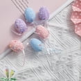 thumbnail image 4 of Opvise 6Pcs Ribbon Bowknot Decor Easter Eggs with Inserting Stick Bright Color Foam Artificial Eggs Decoration Festival Supplies A, 4 of 8