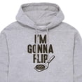 thumbnail image 3 of Instant Message - I'm Gonna Flip This Burger - Men's Pullover Hooded Fleece Sweatshirt, 3 of 7