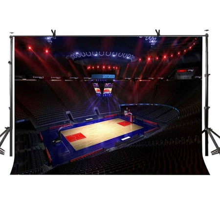Image of ABPHOTO Polyester 7x5ft Fantasy Basketball Court Backdrop Colourful Fantasy Basketball Court Photography Background and Studio Photography Backdrop Props