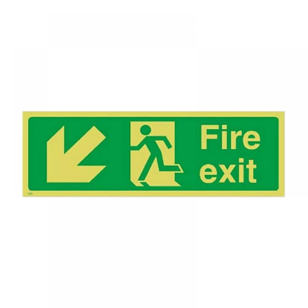Fire Exit Keep Clear A5 Self-Adhesive Backed Sticker Exit Evacuation Safety 