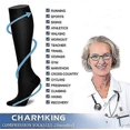 thumbnail image 3 of 4 Pairs Of Unisex Compression Socks L Xl Black, 3 of 5