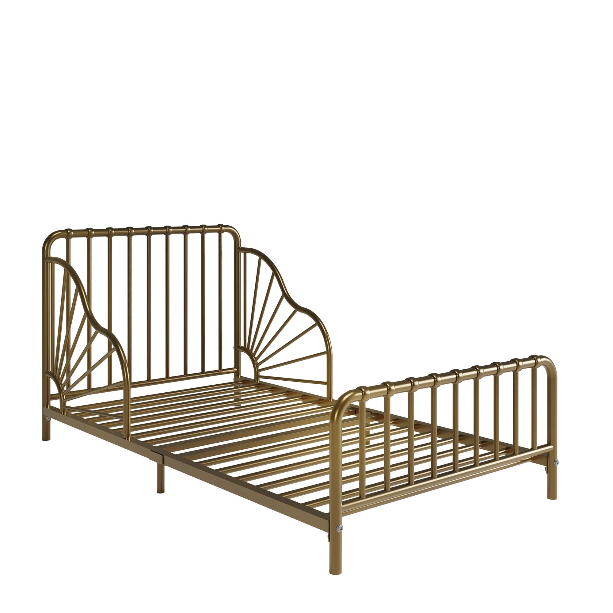 Little Seeds Quinn Whimsical Metal Toddler Bed, Gold