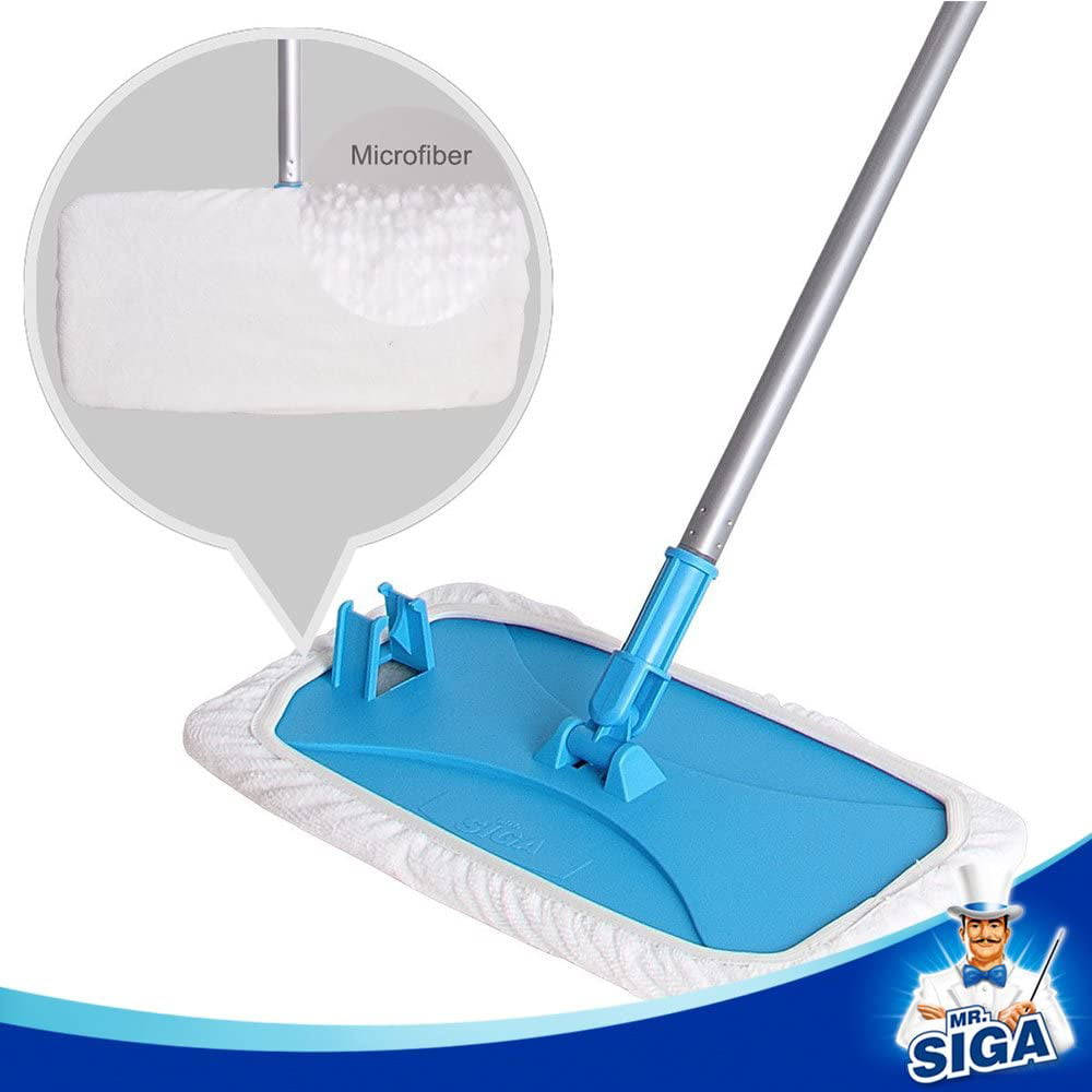 15.3 x 8.3 39 x 21cm 2 Free Microfiber refills included MR.SIGA Large Surface Microfiber Mop Size 