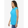 thumbnail image 3 of Woman Within Plus Size Sleeveless Polo Tunic, 3 of 5
