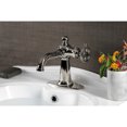 thumbnail image 2 of Kingston Brass KSD3546CG Fuller One-Handle Single-Hole Bathroom Faucet with Deck Plate and Push Pop-Up Drain, Polished Nickel, 2 of 7