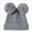 A39-Grey, variant on Kids Double Pom Pom Knit Beanie,Cute Winter Warm Hat with Faux Fur Balls