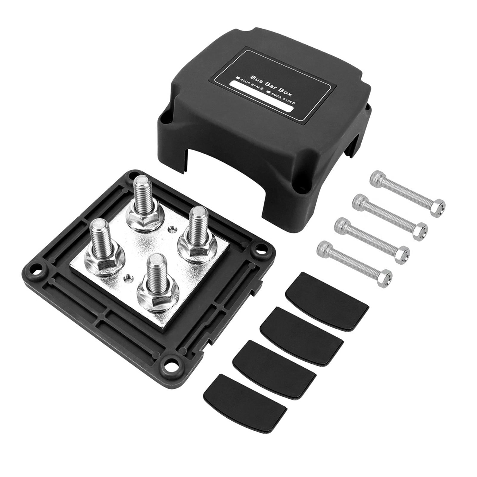 Power Distribution Block Busbar Terminal Block 400A High Current with Cover for Automotive Marine RV Truck