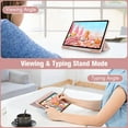 thumbnail image 4 of Fintie Hybrid Slim Case for Samsung Galaxy Tab S8/Tab S7 11 inch (Model SM-X700/X706/T870/T875/T878) with S Pen Holder, Shockproof Cover with Clear Transparent Back Shell, Auto Wake/Sleep, Rose Gold, 4 of 9
