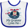 thumbnail image 3 of Inktastic Grammy Loves Me Grandson Bear Boys Baby Bib, 3 of 4