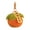Orange, variant on Faux Rabbit Fur Small Persimmon Keychain Pendant Bag Charm Decorative Ornament Plush Soft Cute Gift Accessory Car Keys Wallet Decoration