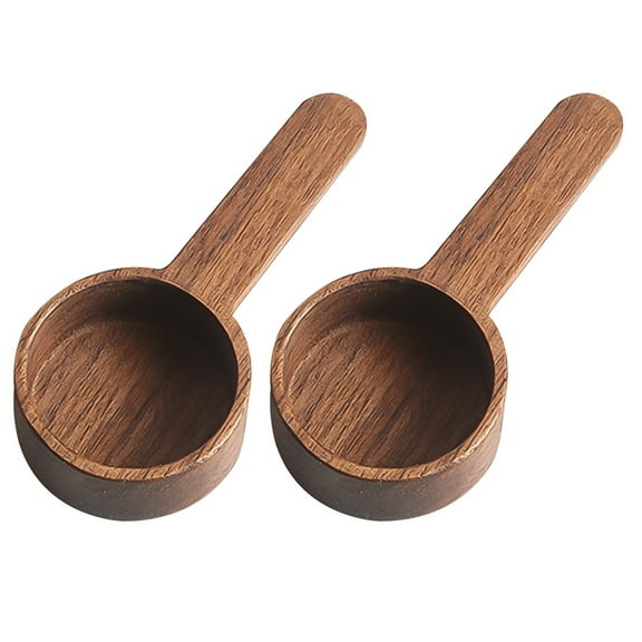 UPOUART WearResistant Coffee Scoop Coffee Scoops Walnut Wood 2Pcs