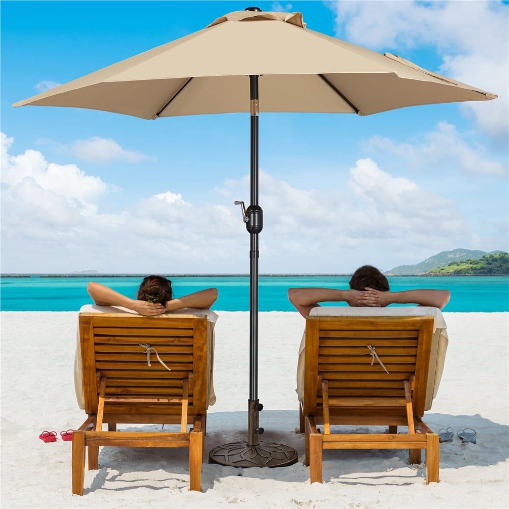 Yaheetech 20" Outdoor Rolling Heavy Duty Patio Market Umbrella Base, Bronze