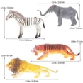 thumbnail image 2 of 6pcs Plastic Model Tiger Leopard Lion Giraffe Zebra Elephant Wild Animals Toy, 2 of 7