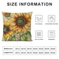 thumbnail image 5 of RUIYC  Sunflower Decorative Throw Pillow Covers Plant Pillow Covers Square Pillow Cases Summer Flower Outdoor Sofa Couch Home Bed Decor Cushion Covers, 5 of 5