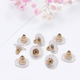 thumbnail image 5 of Baohd 100pcs Ear Nuts Metal Ear Back Stopper Rubber Earrings Stud Accessories DIY, KC Golden, 5 of 5