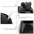 thumbnail image 4 of Simple Ceramic Sugar Bowl Salt Pot Pepper Storage Jar Practical Seasoning Pot Container Condiment Spice Box Holder for Home Kitchen (Black), 4 of 8